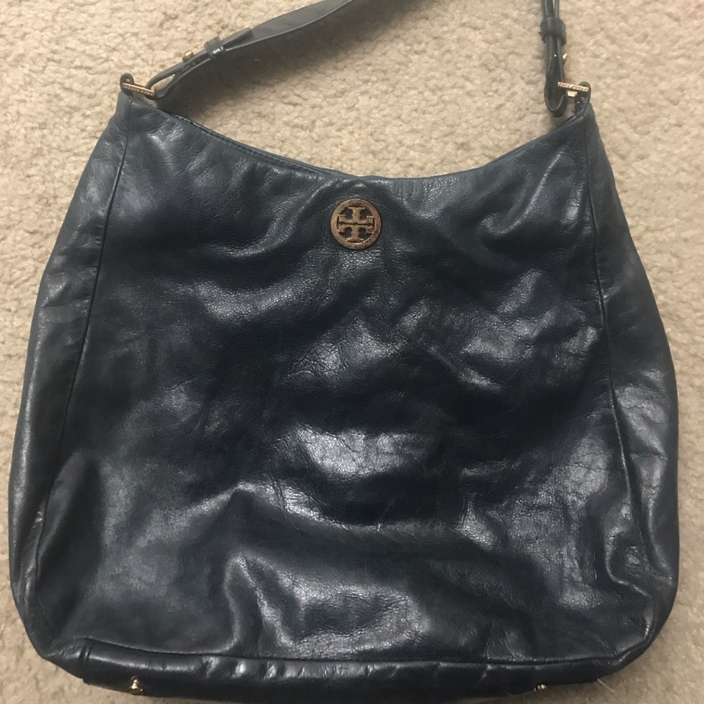 Authentic Tory Burch Black Leather Bag